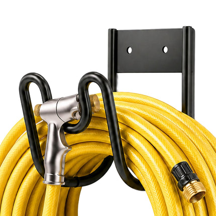 Nástěnný železný držák na hadici, černá