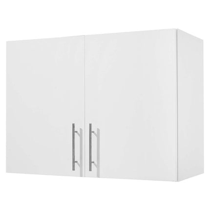 Wall-Mounted Laundry Cabinet, 2-Door, Adjustable Shelf, White