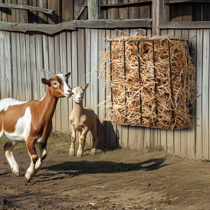 Wall-Mounted Livestock Hay Feeder, 24 Gallon, 2-Pack
