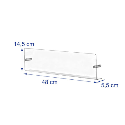 Wall-Mounted Magazine Holders, Set of 3, Transparent Acrylic