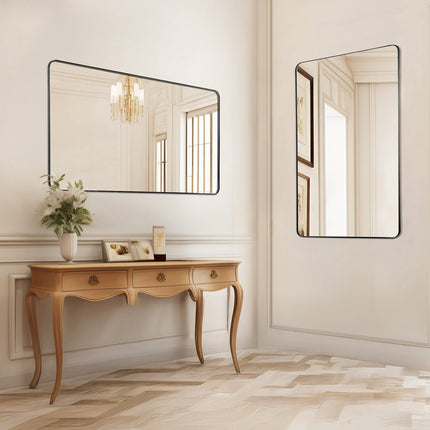Wall Mounted Makeup Mirror, 24 x 36 in, Aluminum Alloy Frame