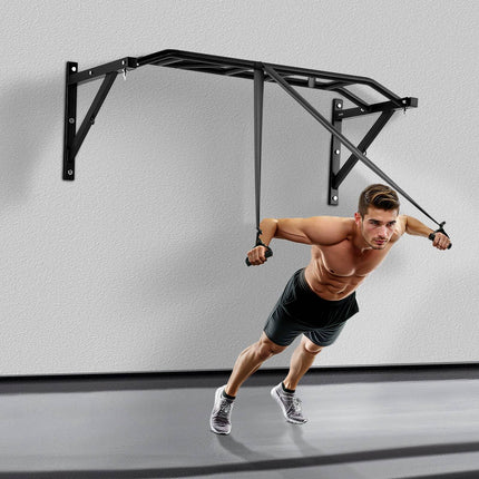 Wall-Mounted Pull Up Bar, Multi-Grip, 50 In, 440 Lb