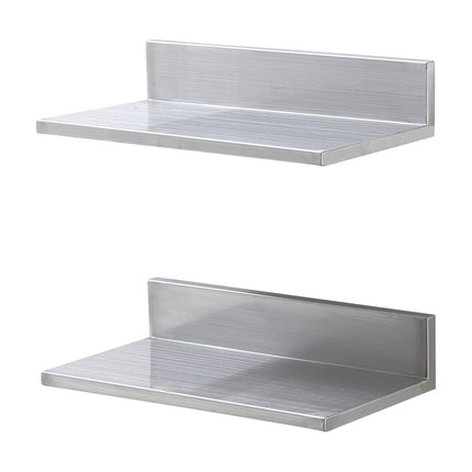 Wall-Mounted Stainless Steel Shelf, 16 x 8.6 in, 44 lb, Backsplash
