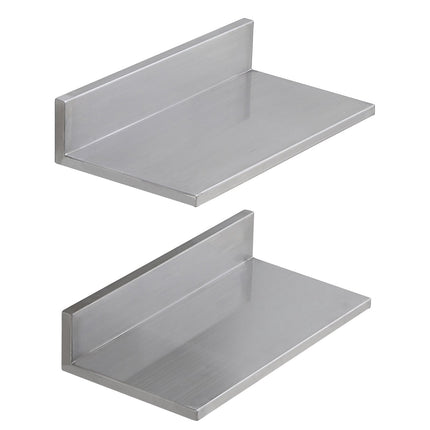 Wall-Mounted Stainless Steel Shelf, 16 x 8.6 in, 44 lb, Backsplash