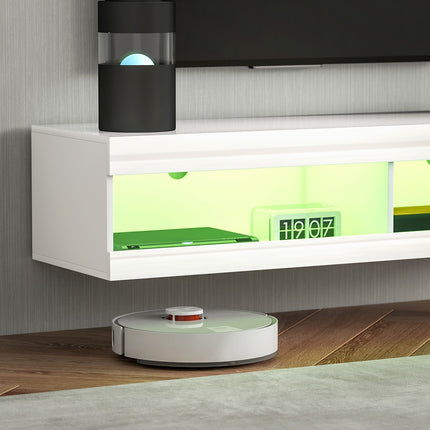 Nástěnný TV stolek s RGB LED pro televize 55-60 palců