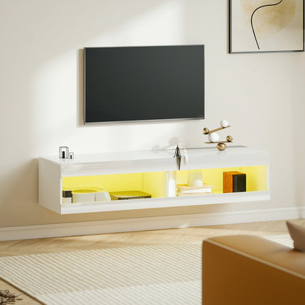 Nástěnný TV stolek s RGB LED pro televize 55-60 palců