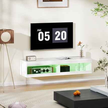 Nástěnný TV stolek s RGB LED pro televize 55-60 palců