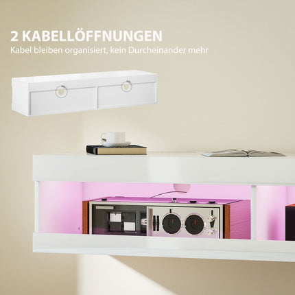 Nástěnný TV stolek s RGB LED pro televize 55-60 palců