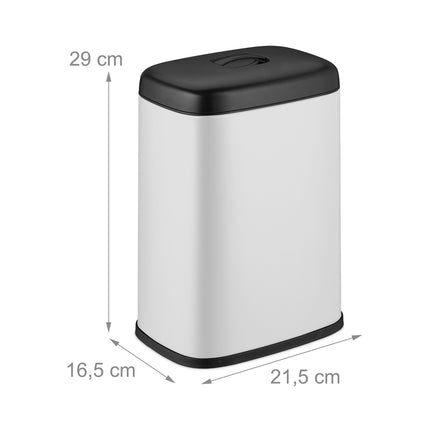 Nástěnný odpadkový koš, 5L, snímatelné víko