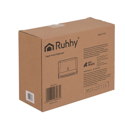 Nástěnný bílý zásobník na papírové utěrky, ABS, 27cm