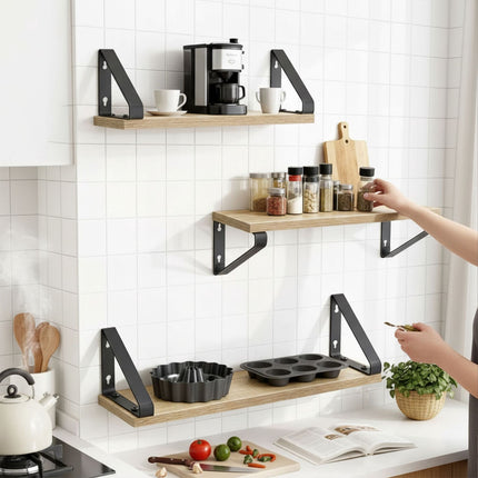 Wall Shelves – 3 Sizes for Living Room or Bedroom