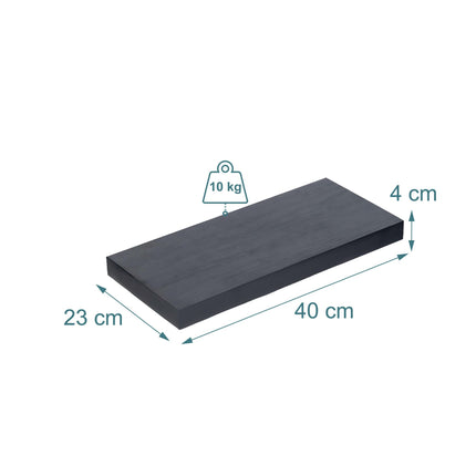 Nástěnné police, sada 3 ks – závěsné odkládací police