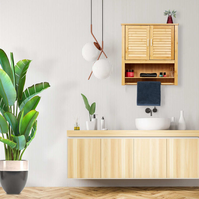 Nástěnná skříňka LAMELL bambus
