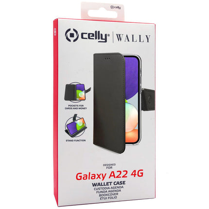 Pouzdro peněženka Galaxy A22 4G, černá