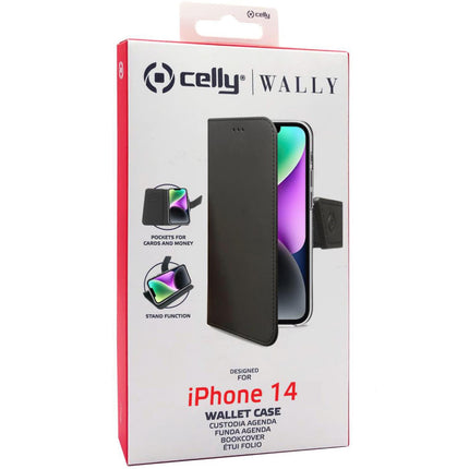Pouzdro peněženka iPhone 14, černá