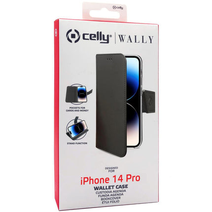 Pouzdro peněženka iPhone 14 Pro, černá