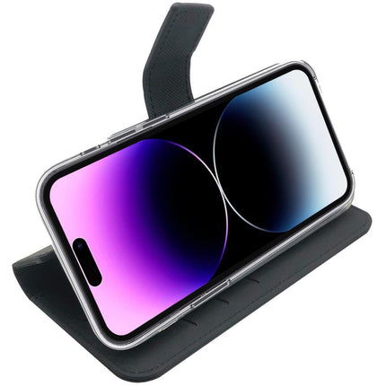 Pouzdro peněženka iPhone 14 Pro Max, černá