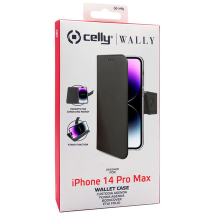 Pouzdro peněženka iPhone 14 Pro Max, černá