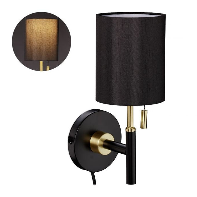 Nástěnná lampa s látkovým stínidlem