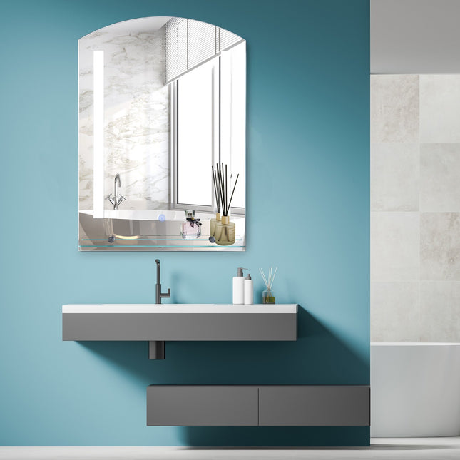 LED bathroom mirror with shelf, waterproof, 50x15.5x70cm