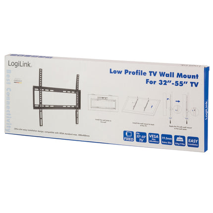 Nástěnný držák TV 32-55" pevný. Extra tenký. 19.5mm
