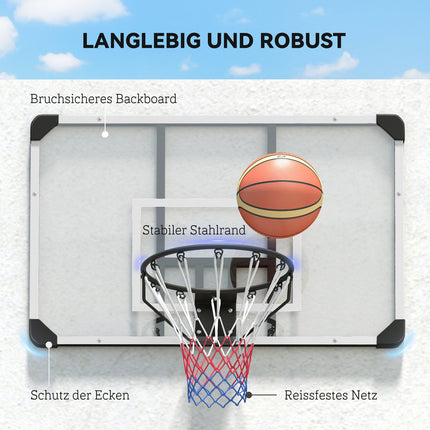 Basketbalový koš na zeď venkovní s ocelovou deskou