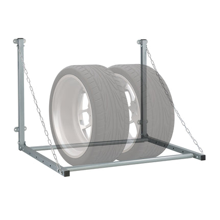 Wall-mounted tire holder