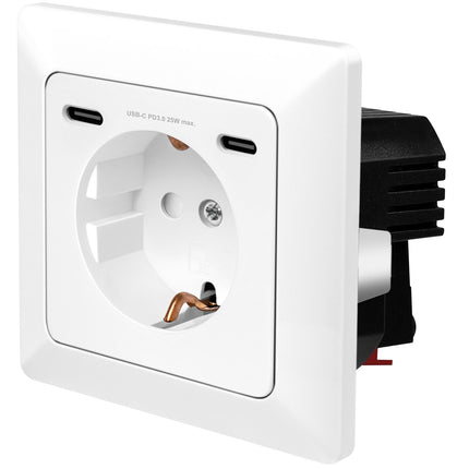 Zásuvka 230V s 2xUSB-C PD 25W