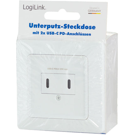 Zásuvka s 2xUSB-C PD 25W