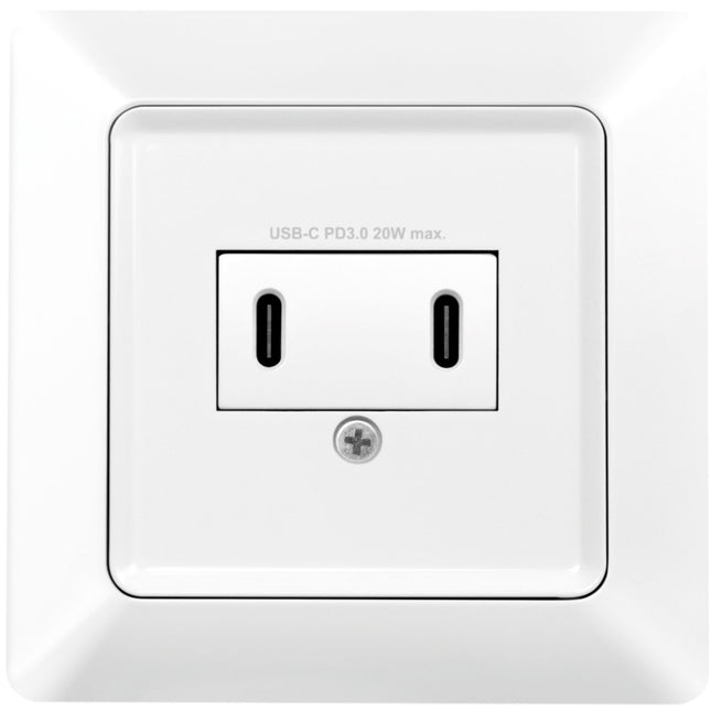 Zásuvka s 2xUSB-C PD 25W