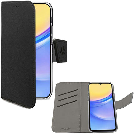 Wally pouzdro peněženka Galaxy A15 4G / A15 5G, černá