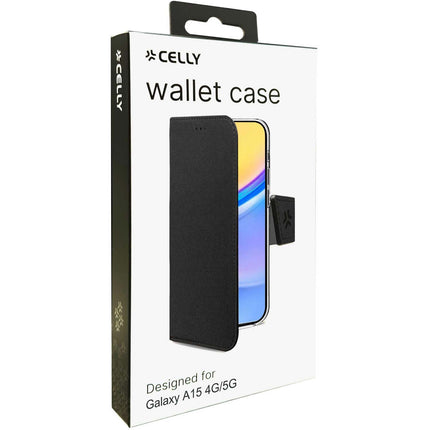 Wally pouzdro peněženka Galaxy A15 4G / A15 5G, černá