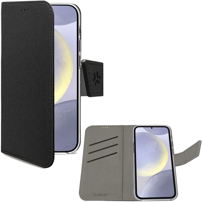 Wally pouzdro peněženka Galaxy S24+ 5G, černá