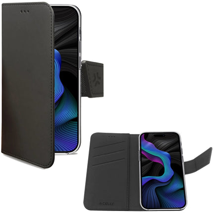 Wally pouzdro peněženka iPhone 15, černá
