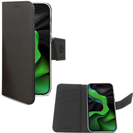 Wally Wallet Case iPhone 15 Pro Schwarz
