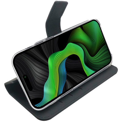 Wally Wallet Case iPhone 15 Pro Schwarz