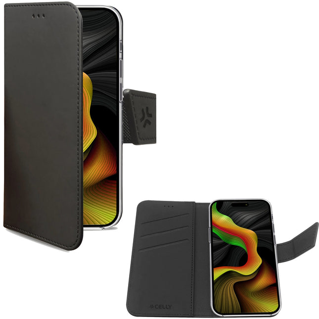 Wally pouzdro peněženka iPhone 15 Pro Max, černá