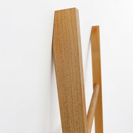 Žebříkový regál ořech, 4patrový opěrný design, 180cm
