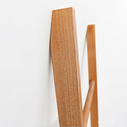 Žebříkový regál ořech, 5patrový, přírodní povrch, 189 cm