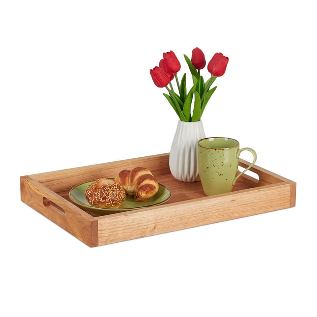 Servírovací podnos z ořechu s uchy, velká velikost
