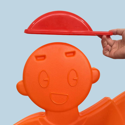 Výstražná figura pro děti s červenou vlajkou