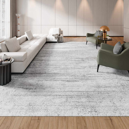 Washable Area Rug 10x14 Ft, Non-Slip, Gray