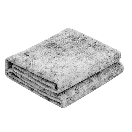 Washable Boho Area Rug 9x12 Ft, Non-Slip, Gray