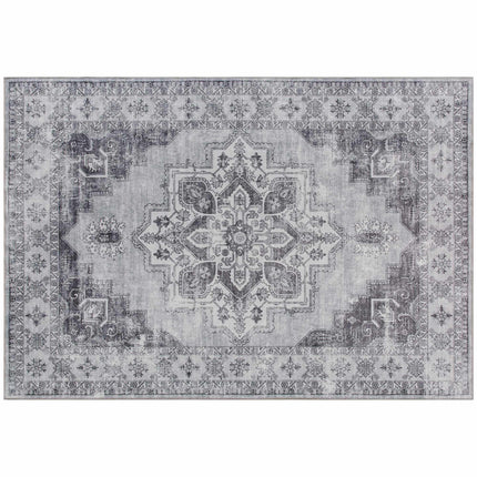 Pratelný protiskluzový flanelový koberec, 230x160cm, šedá