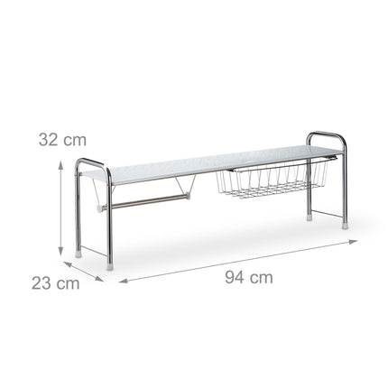 Washbasin shelf with holder for paper towels