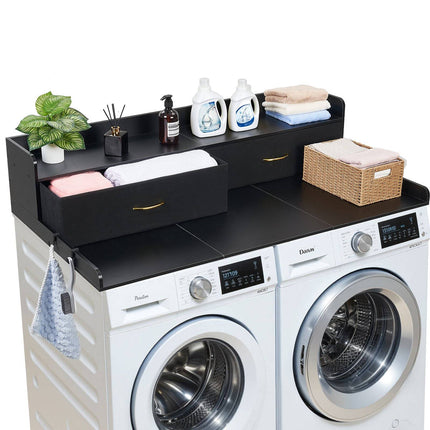 Washer Dryer Countertop 137 x 69.9 cm, 2 Drawers, Shelf