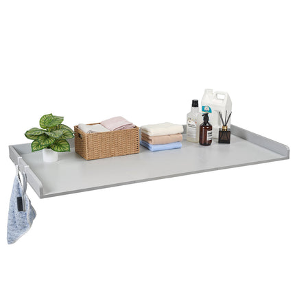Washer Dryer Countertop 137 x 69.9 cm, Wood, Hooks
