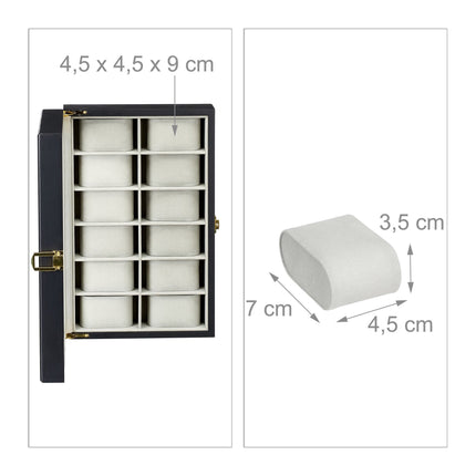 Box na hodinky s 12 přihrádkami