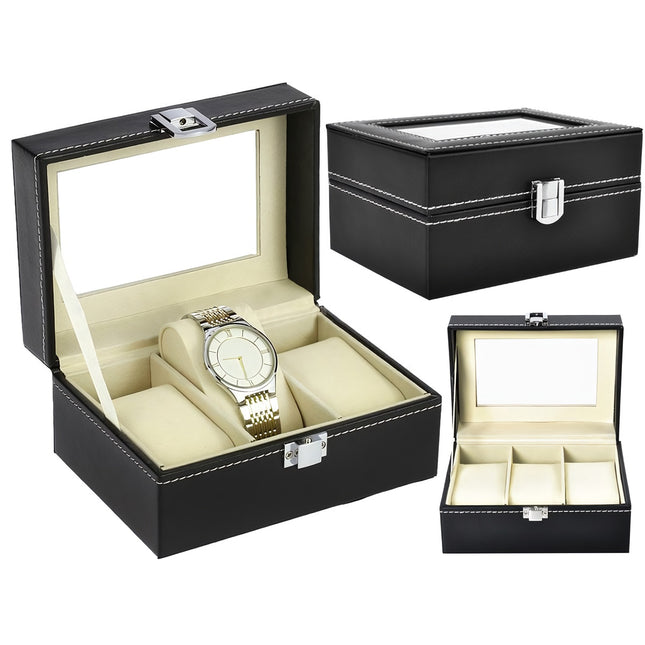 Watch organizer with 3 compartments