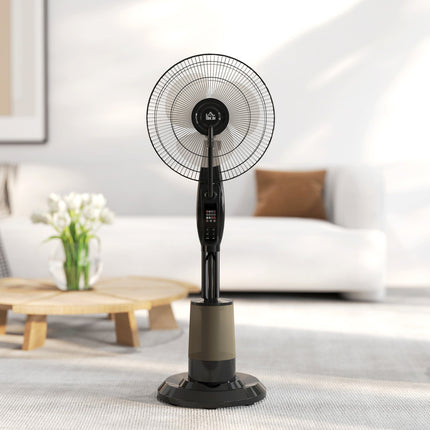 Oscilační stojanový mlžící ventilátor, dálkové ovládání, časovač, nádržka 3.2L